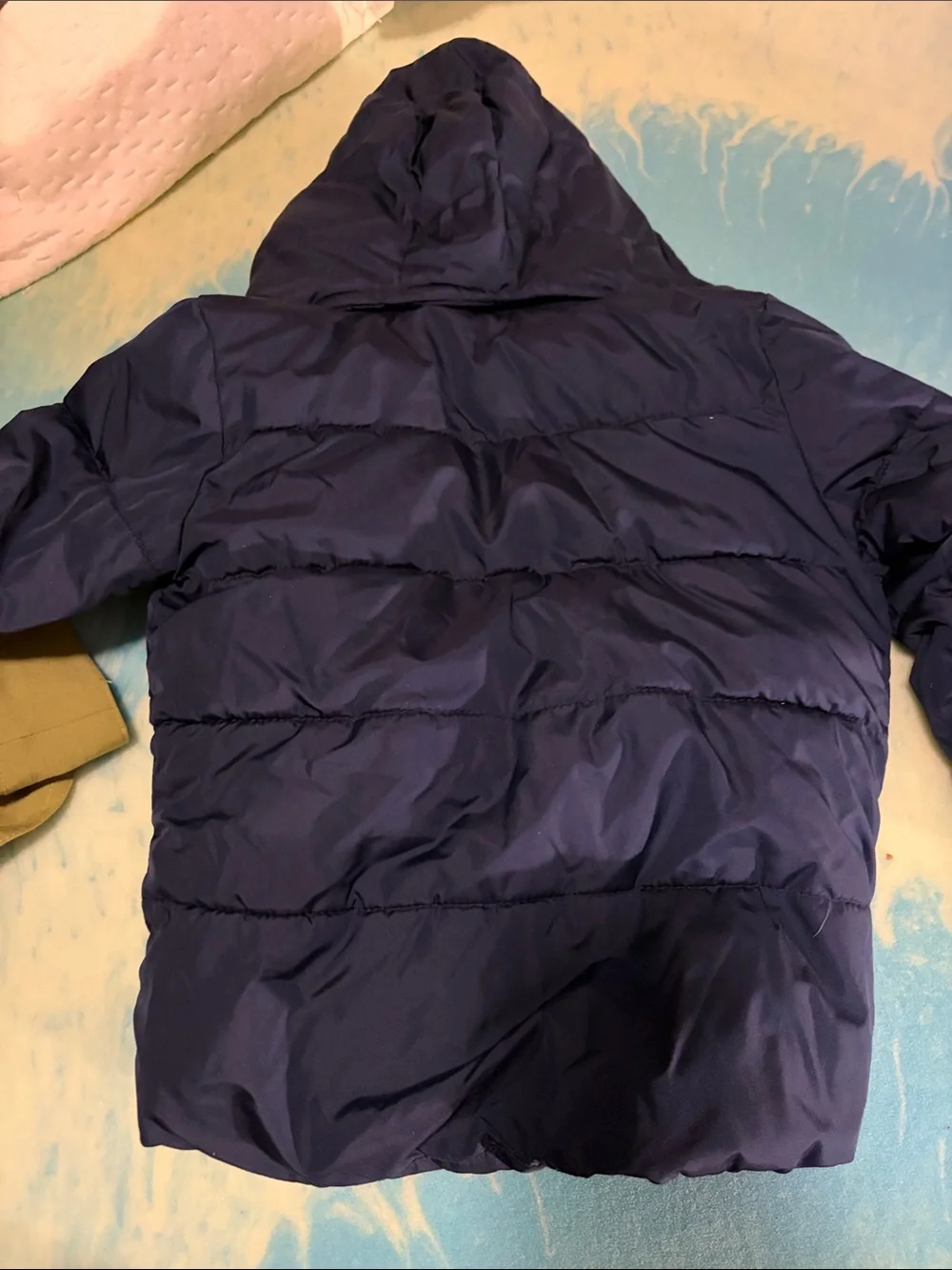 GAP Navy Kids Puffer Jacket with Sherpa Hood - 4